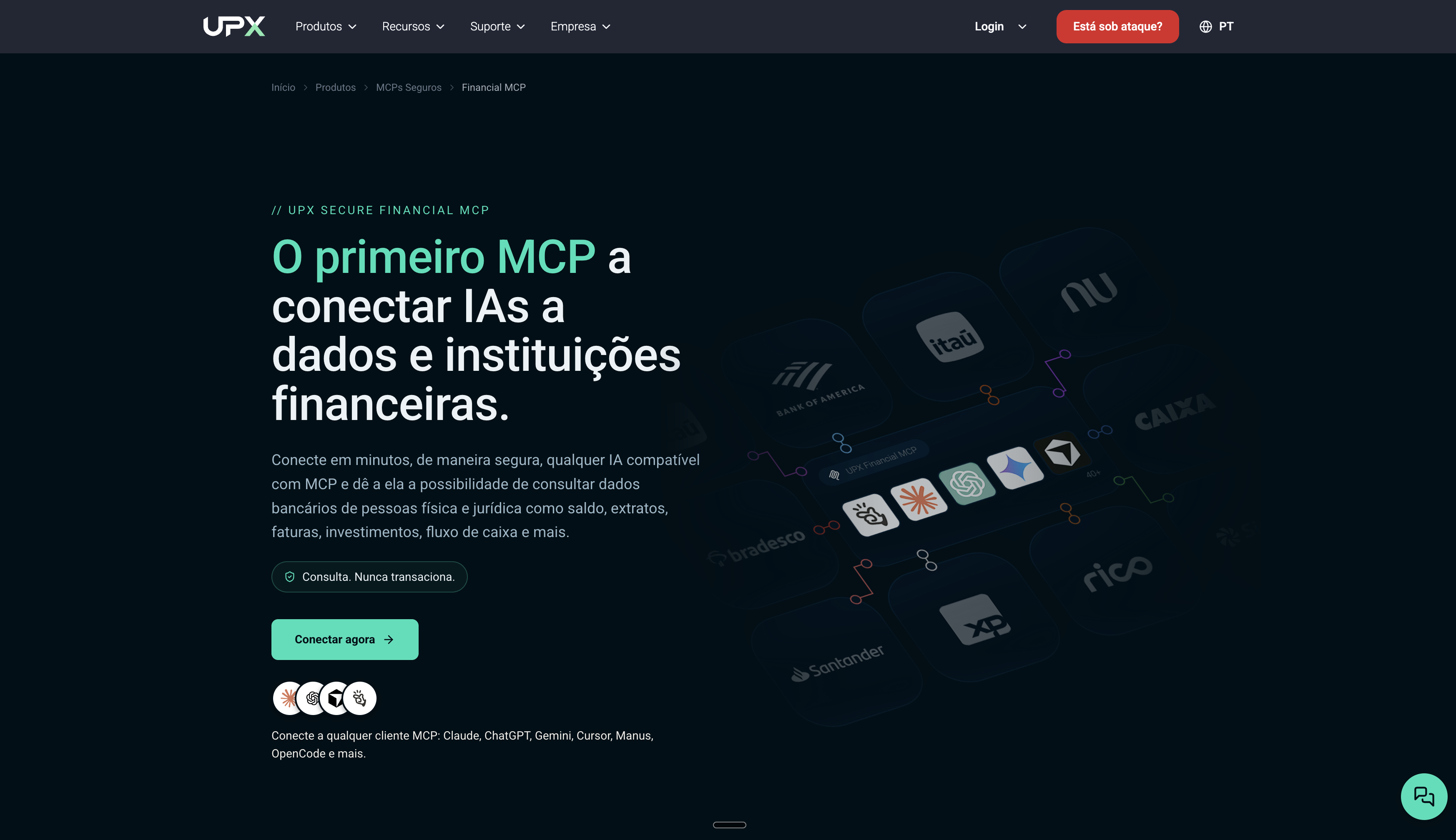 Print da Landing PF · 9 seções (LP 1)